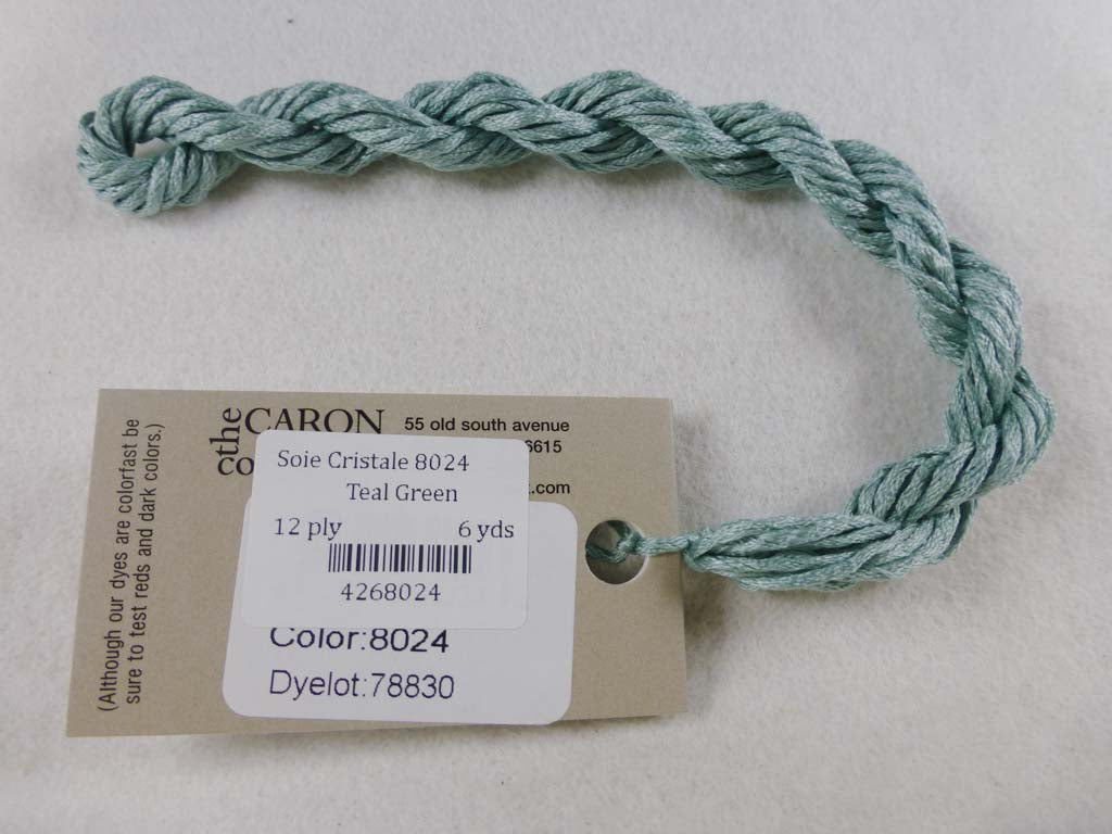 Soie Cristale 8024 Teal Green by Caron Collection From Beehive Needle Arts