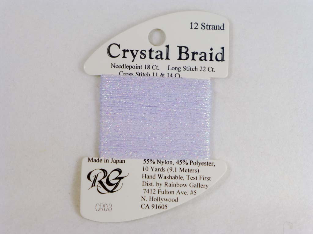 Crystal Braid CR03 Lavender by Rainbow Gallery From Beehive Needle Arts