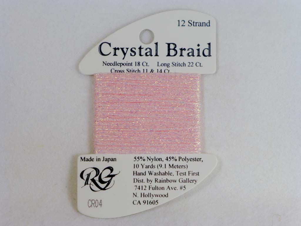 Crystal Braid CR04 Pink by Rainbow Gallery From Beehive Needle Arts