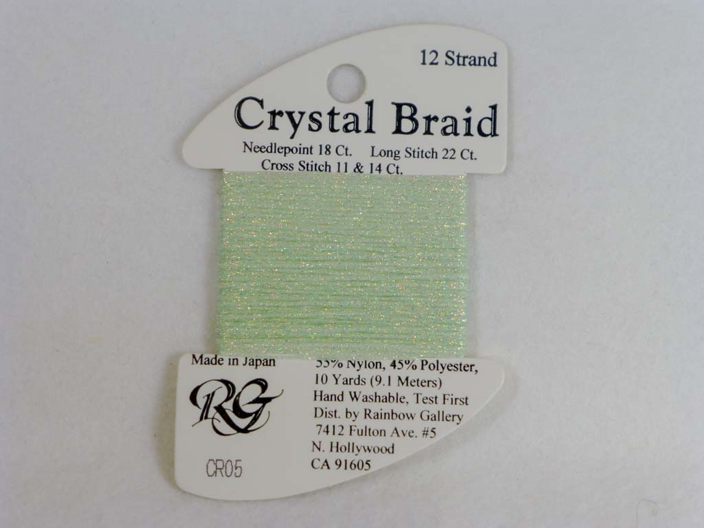 Crystal Braid CR05 Pale Mint Green by Rainbow Gallery From Beehive Needle Arts