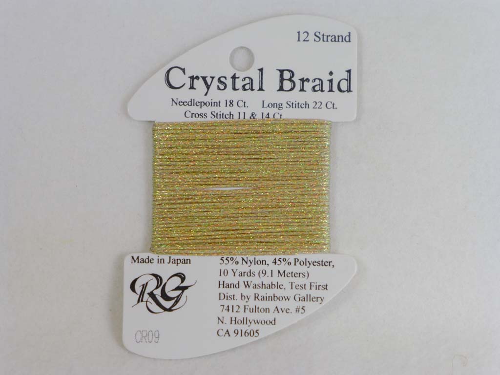 Crystal Braid CR09 Vatican Gold by Rainbow Gallery From Beehive Needle Arts