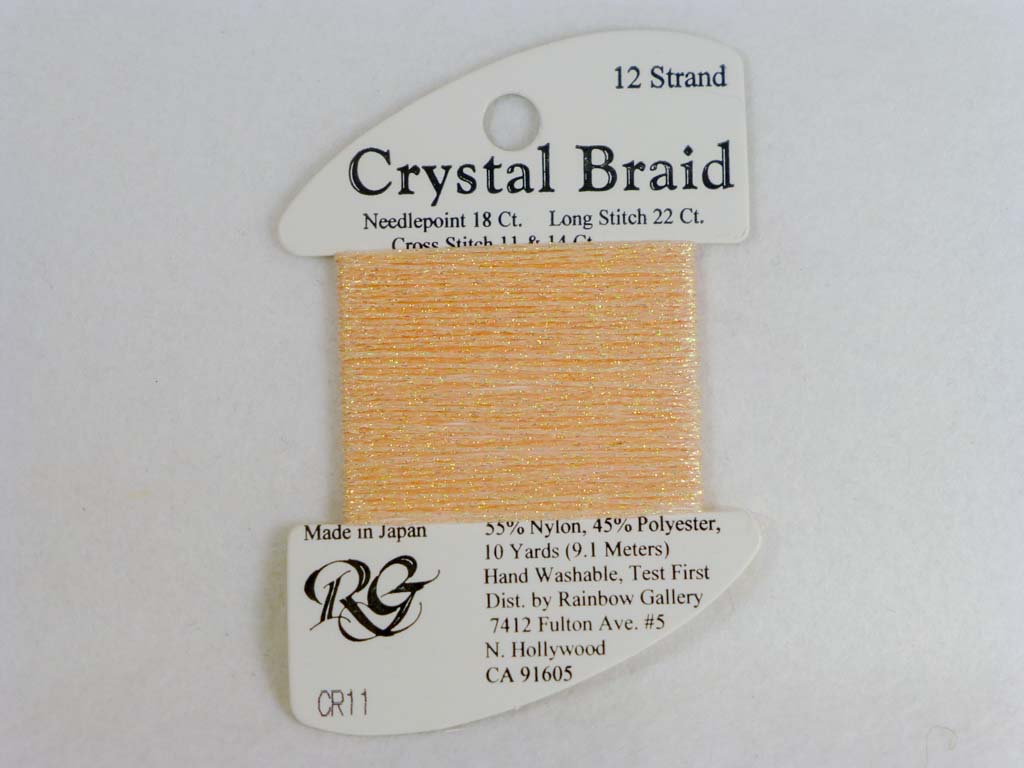 Crystal Braid CR11 Peach by Rainbow Gallery From Beehive Needle Arts