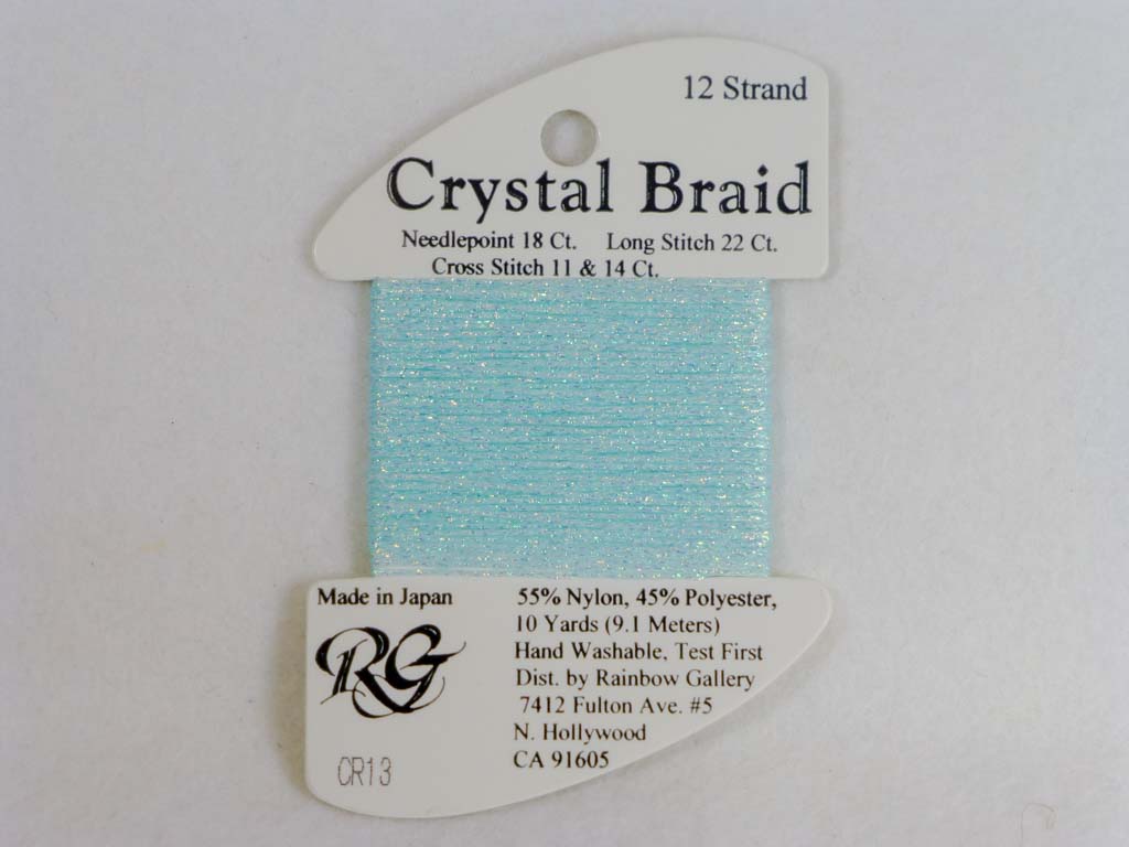 Crystal Braid CR13 Aqua by Rainbow Gallery From Beehive Needle Arts