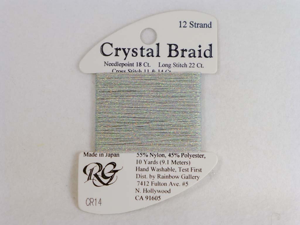 Crystal Braid CR14 Silver by Rainbow Gallery From Beehive Needle Arts