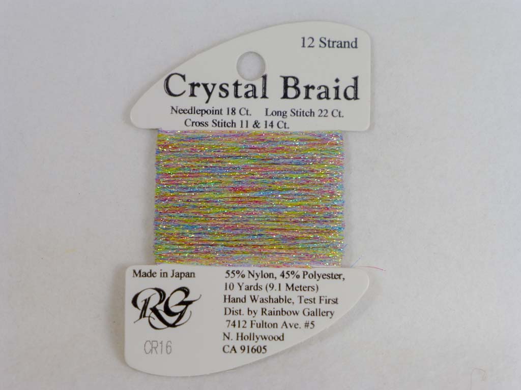 Crystal Braid CR16 Northern Lights by Rainbow Gallery From Beehive Needle Arts
