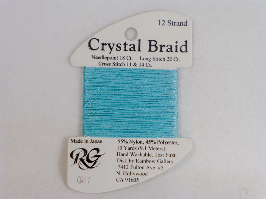 Crystal Braid CR17 Tiffany Blue by Rainbow Gallery From Beehive Needle Arts