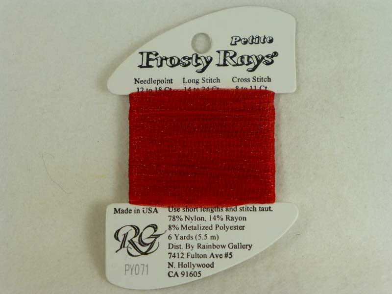 Petite Frosty Rays PY071 Christmas Red Gloss