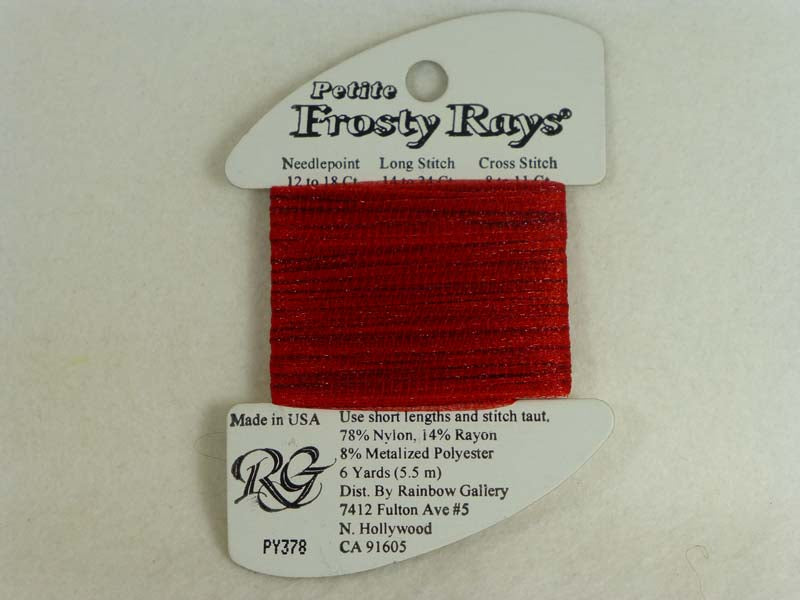 Petite Frosty Rays PY378 Ruby Red Gloss