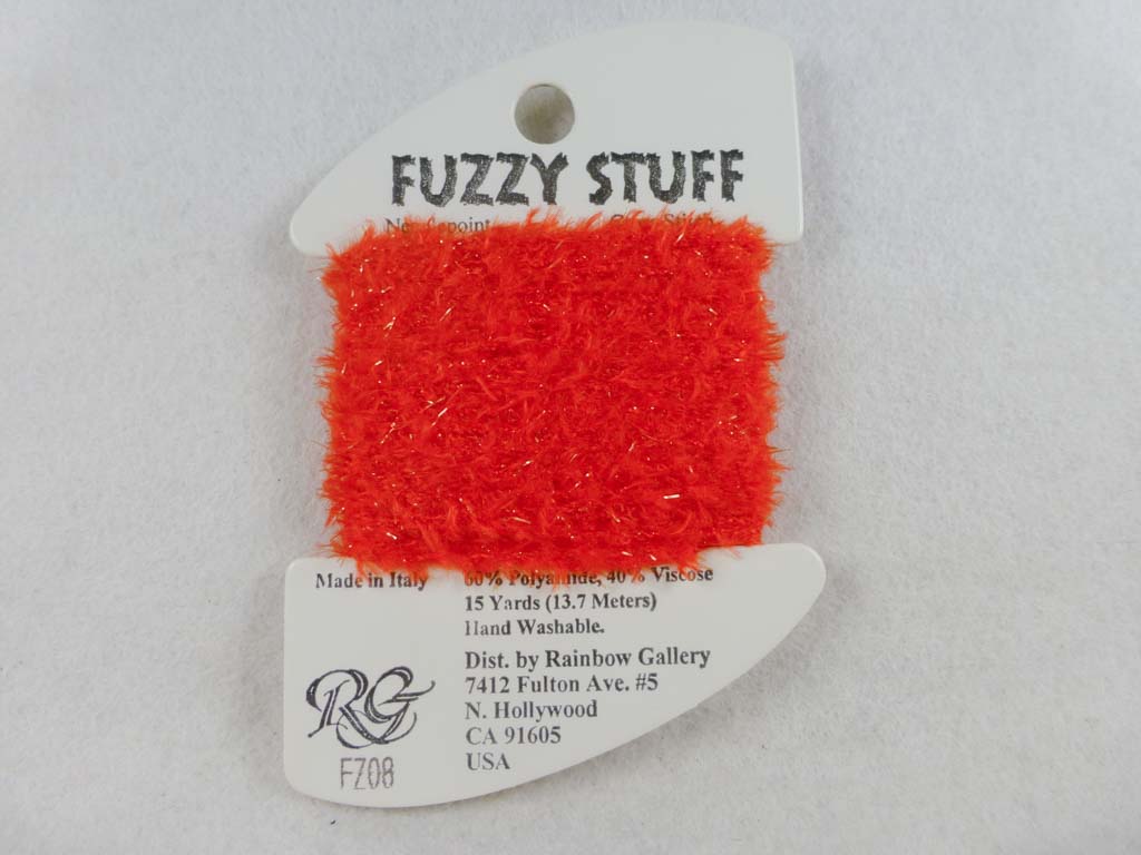 Fuzzy Stuff FZ08 Brite Orange by Rainbow Gallery From Beehive Needle Arts