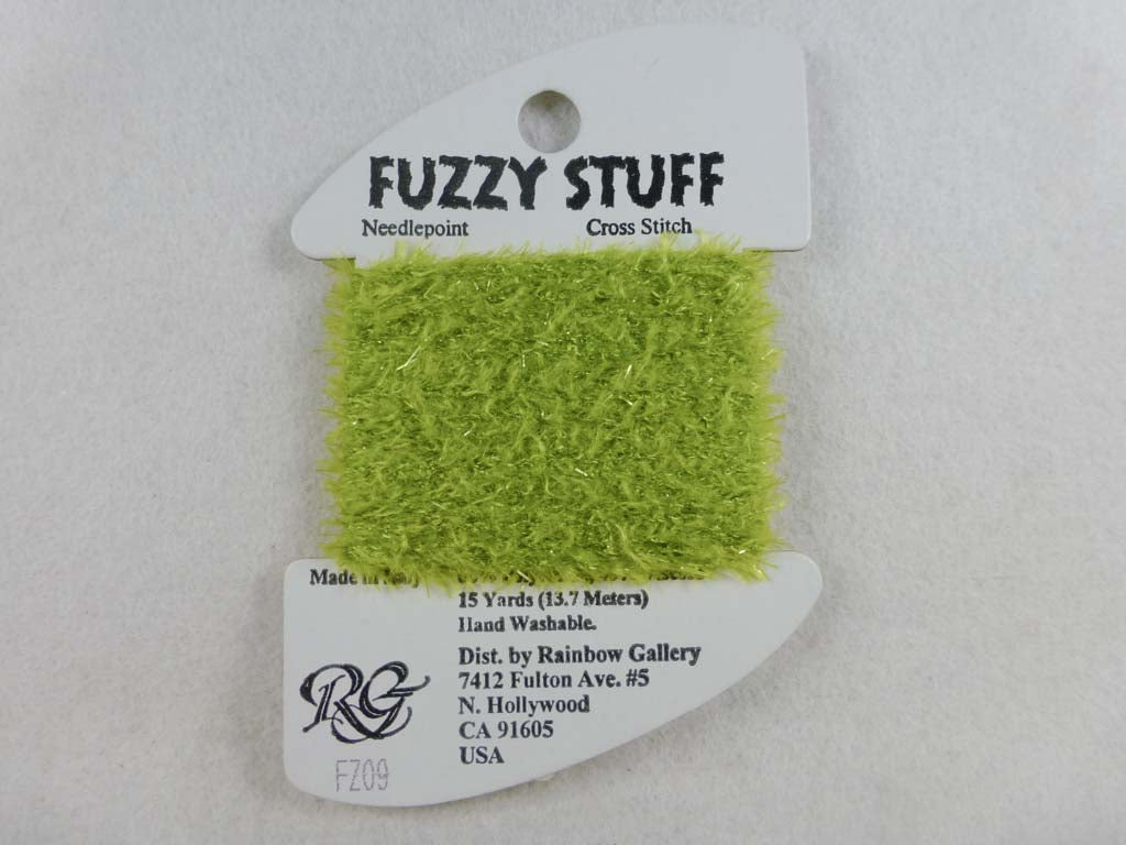 Fuzzy Stuff FZ09 Lime Green by Rainbow Gallery From Beehive Needle Arts