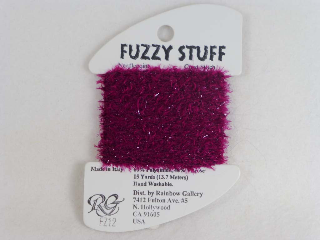 Fuzzy Stuff FZ12 Cranberry by Rainbow Gallery From Beehive Needle Arts