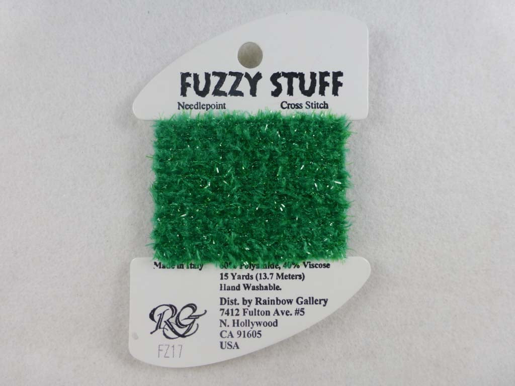 Fuzzy Stuff FZ17 Christmas Green by Rainbow Gallery From Beehive Needle Arts