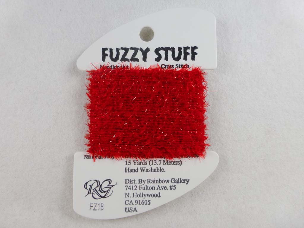 Fuzzy Stuff FZ18 Christmas Red by Rainbow Gallery From Beehive Needle Arts