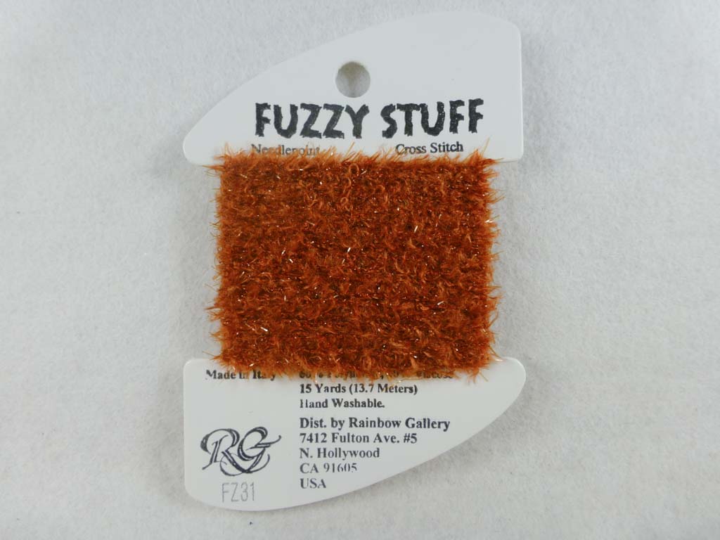 Fuzzy Stuff FZ31 Dark Golden Brown by Rainbow Gallery From Beehive Needle Arts