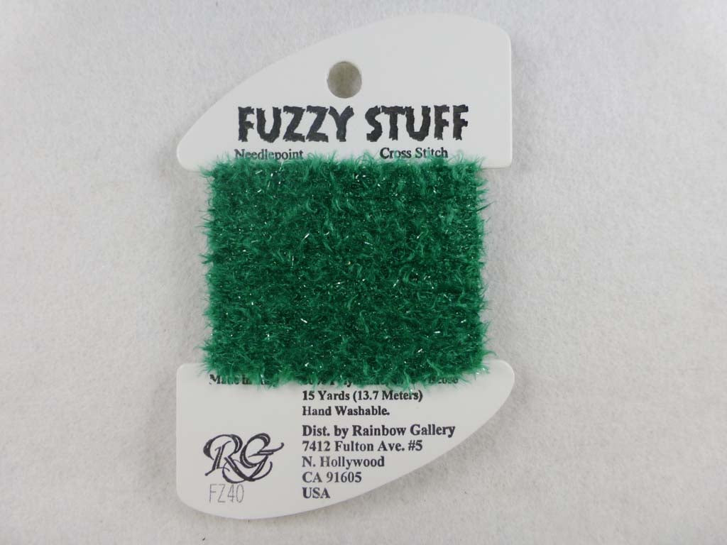 Fuzzy Stuff FZ40 Dark Emerald by Rainbow Gallery From Beehive Needle Arts