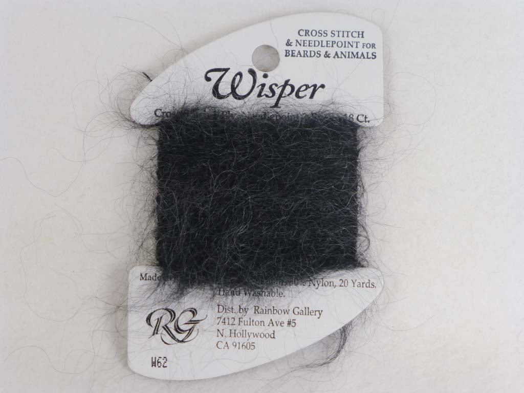 Wisper W62 Charcoal Heather by Rainbow Gallery From Beehive Needle Arts