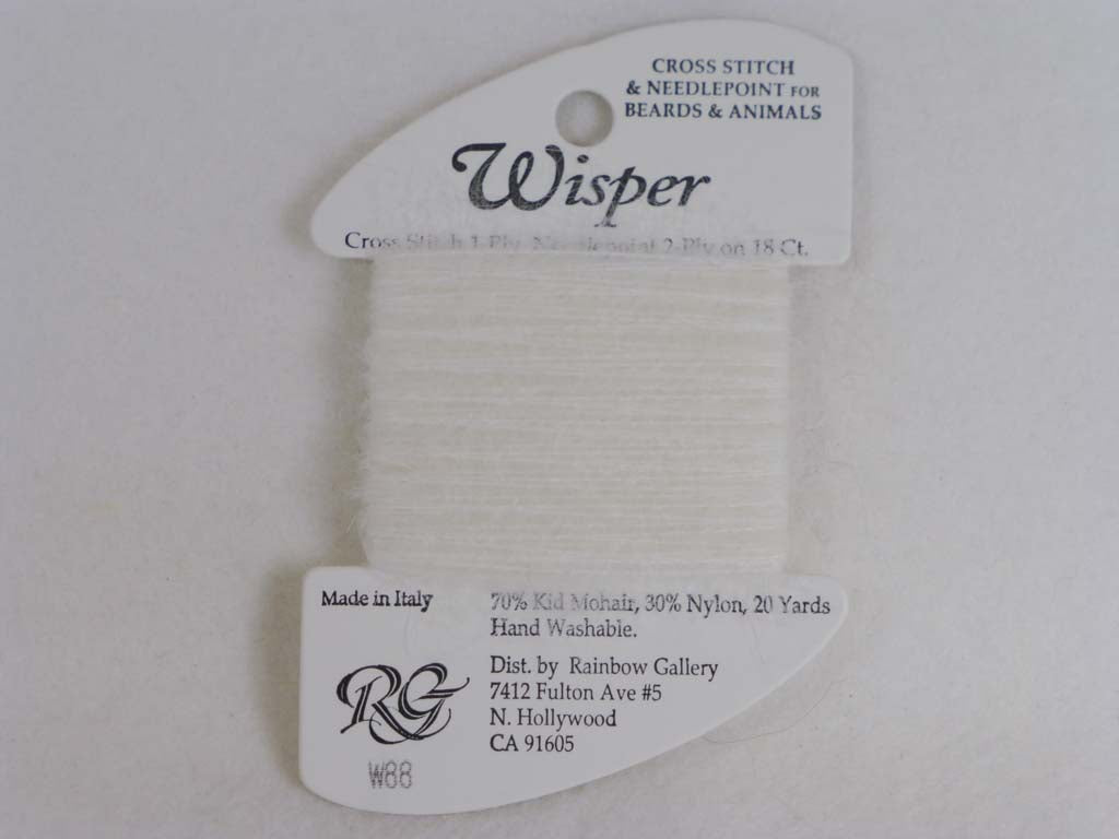 Wisper W88 White by Rainbow Gallery From Beehive Needle Arts