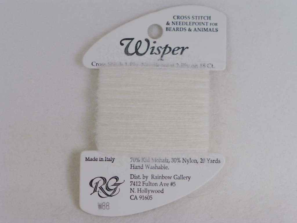 Wisper W88 White by Rainbow Gallery From Beehive Needle Arts