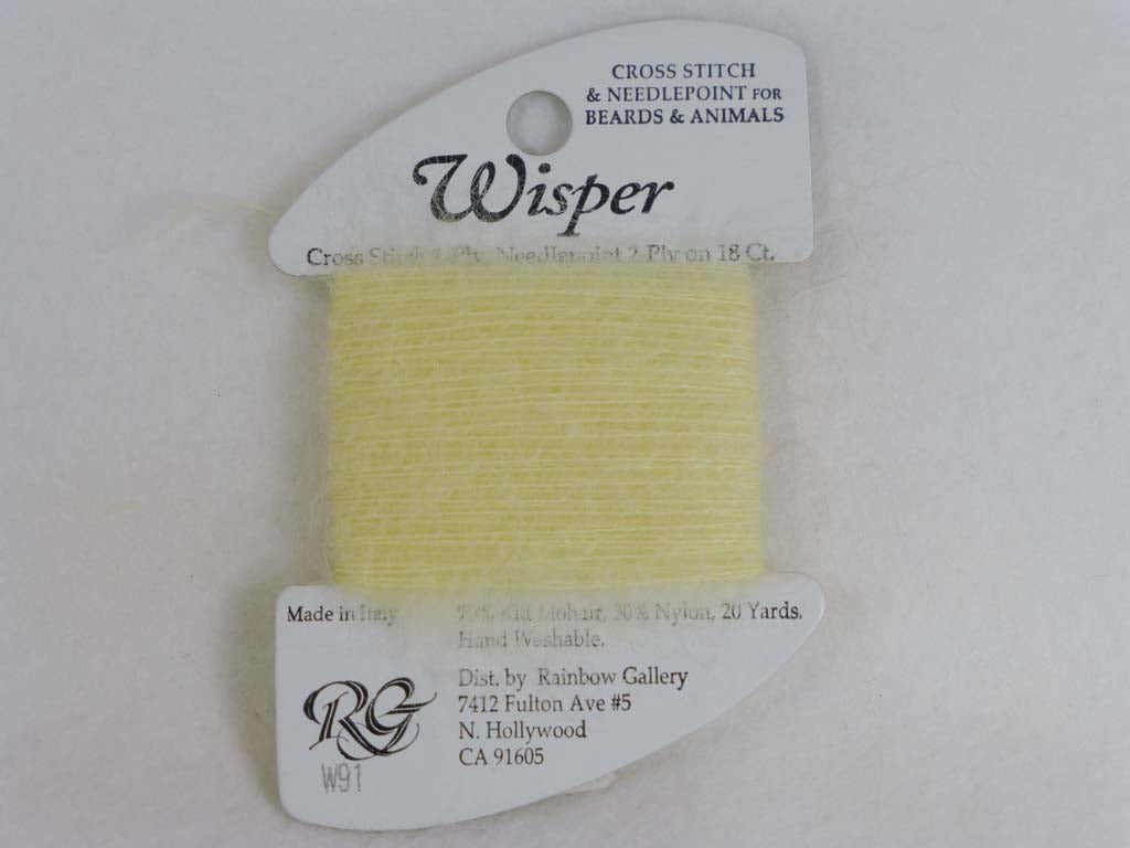 Wisper W91 Yellow by Rainbow Gallery From Beehive Needle Arts