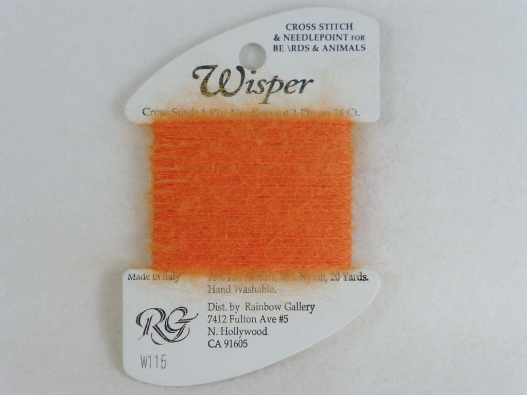Wisper W115 Pumpkin by Rainbow Gallery From Beehive Needle Arts