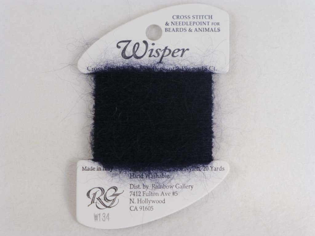 Wisper W134 Midnight Blue by Rainbow Gallery From Beehive Needle Arts