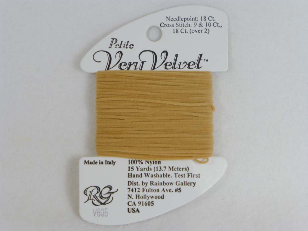 Petite Very Velvet V605 Camel by Rainbow Gallery From Beehive Needle Arts