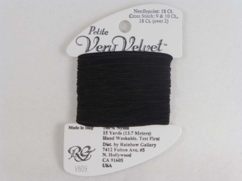 Petite Very Velvet V609 Midnight Brown by Rainbow Gallery From Beehive Needle Arts