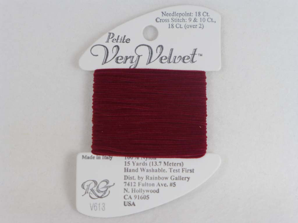 Petite Very Velvet V613 Burgundy by Rainbow Gallery From Beehive Needle Arts
