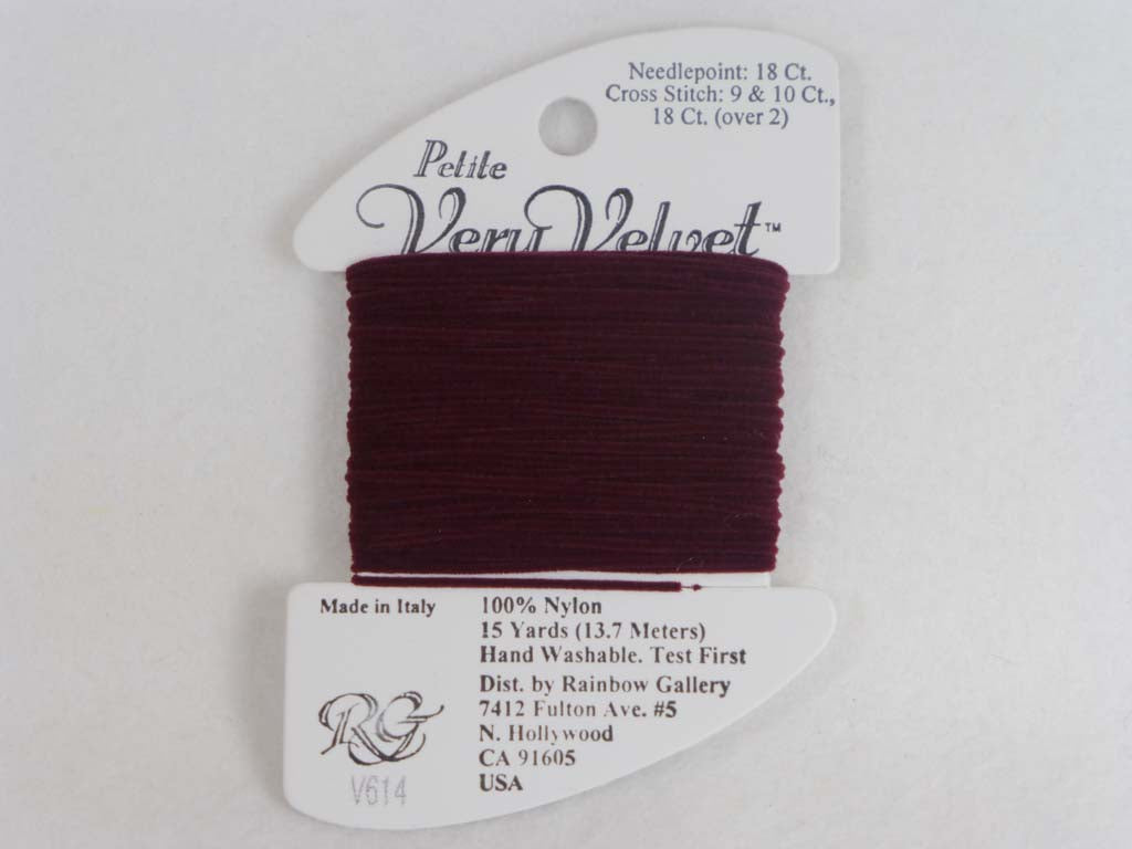 Petite Very Velvet V614 Garnet by Rainbow Gallery From Beehive Needle Arts