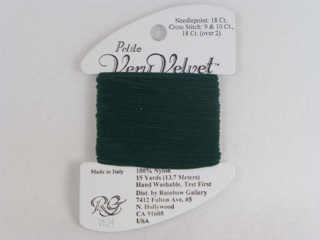 Petite Very Velvet V624 Midnight Green by Rainbow Gallery From Beehive Needle Arts