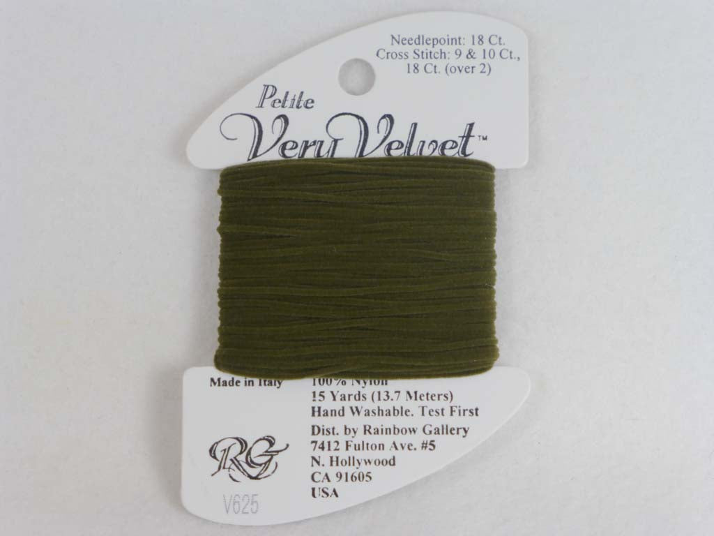 Petite Very Velvet V625 Olive by Rainbow Gallery From Beehive Needle Arts
