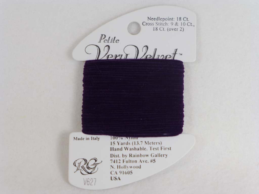 Petite Very Velvet V627 Eggplant by Rainbow Gallery From Beehive Needle Arts
