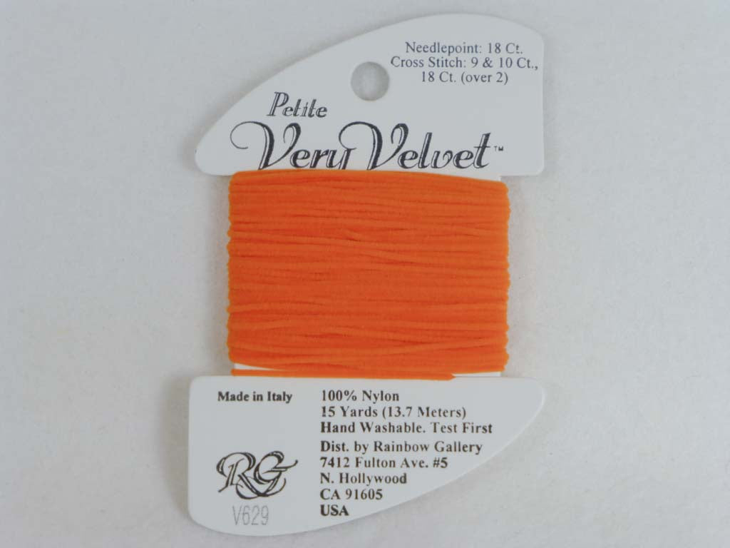 Petite Very Velvet V629 Orange by Rainbow Gallery From Beehive Needle Arts