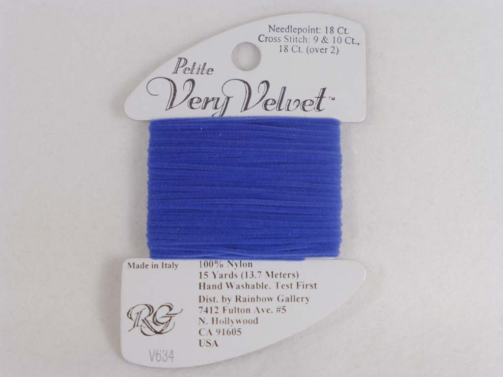 Petite Very Velvet V634 Brite Blue by Rainbow Gallery From Beehive Needle Arts