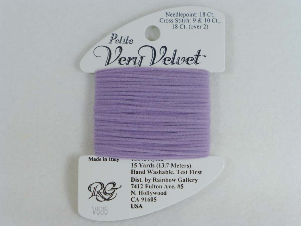 Petite Very Velvet V635 Lite Violet by Rainbow Gallery From Beehive Needle Arts