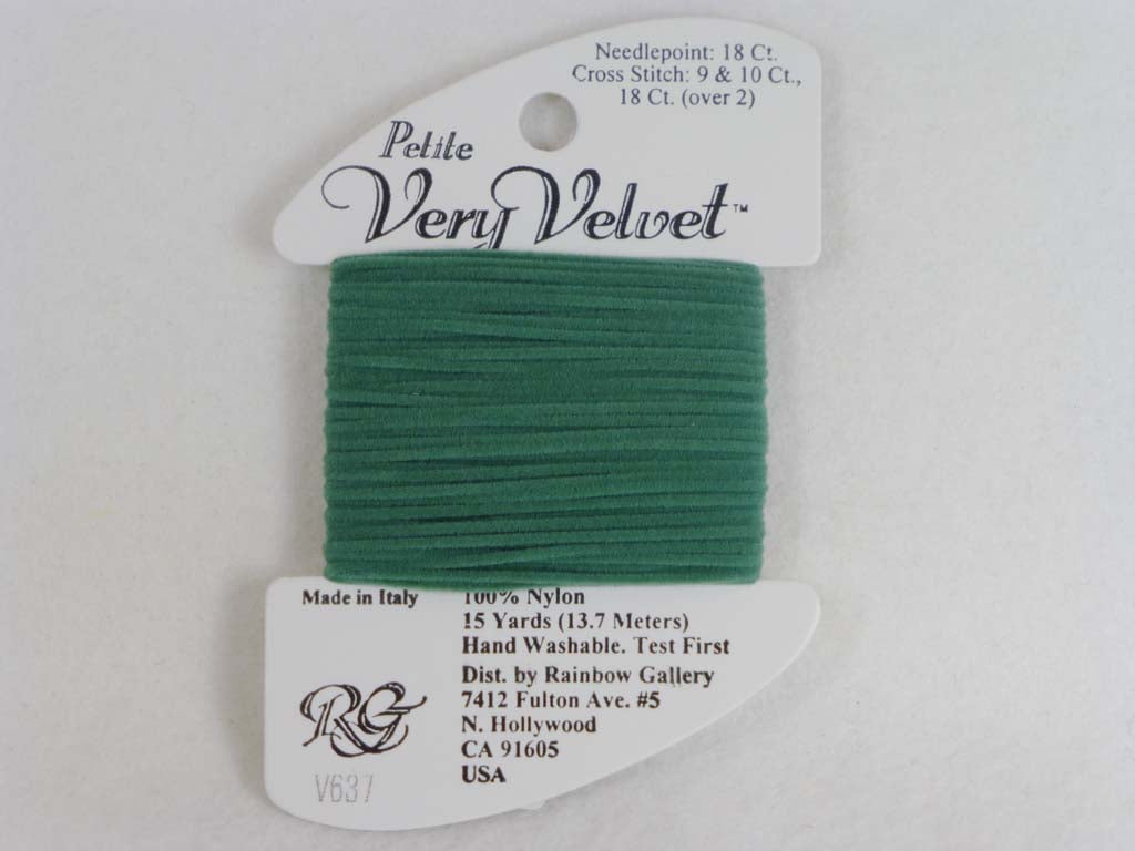 Petite Very Velvet V637 Sea Green by Rainbow Gallery From Beehive Needle Arts