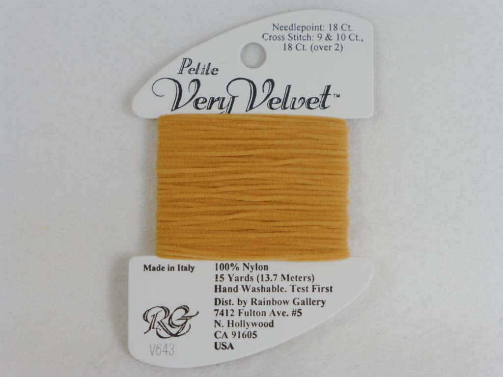 Petite Very Velvet V643 Pale Golden Brown by Rainbow Gallery From Beehive Needle Arts