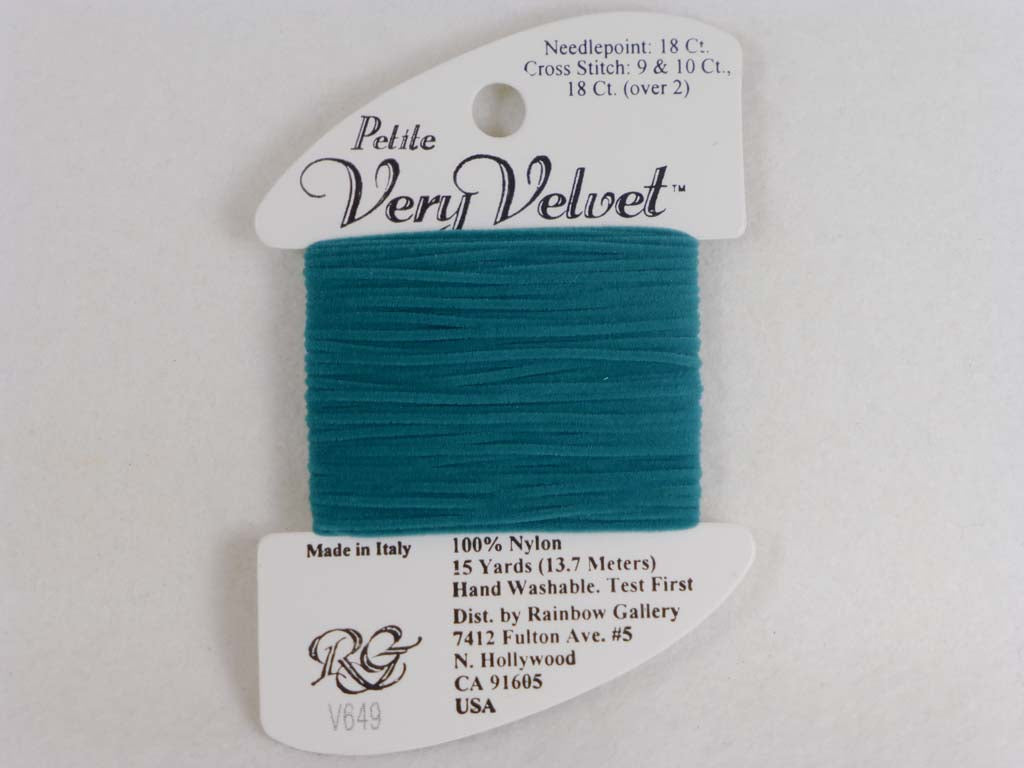Petite Very Velvet V649 Teal by Rainbow Gallery From Beehive Needle Arts