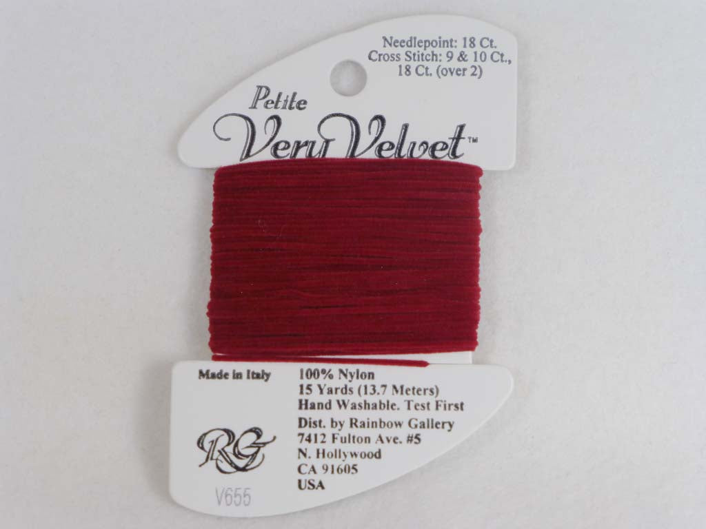 Petite Very Velvet V655 Dark Red by Rainbow Gallery From Beehive Needle Arts