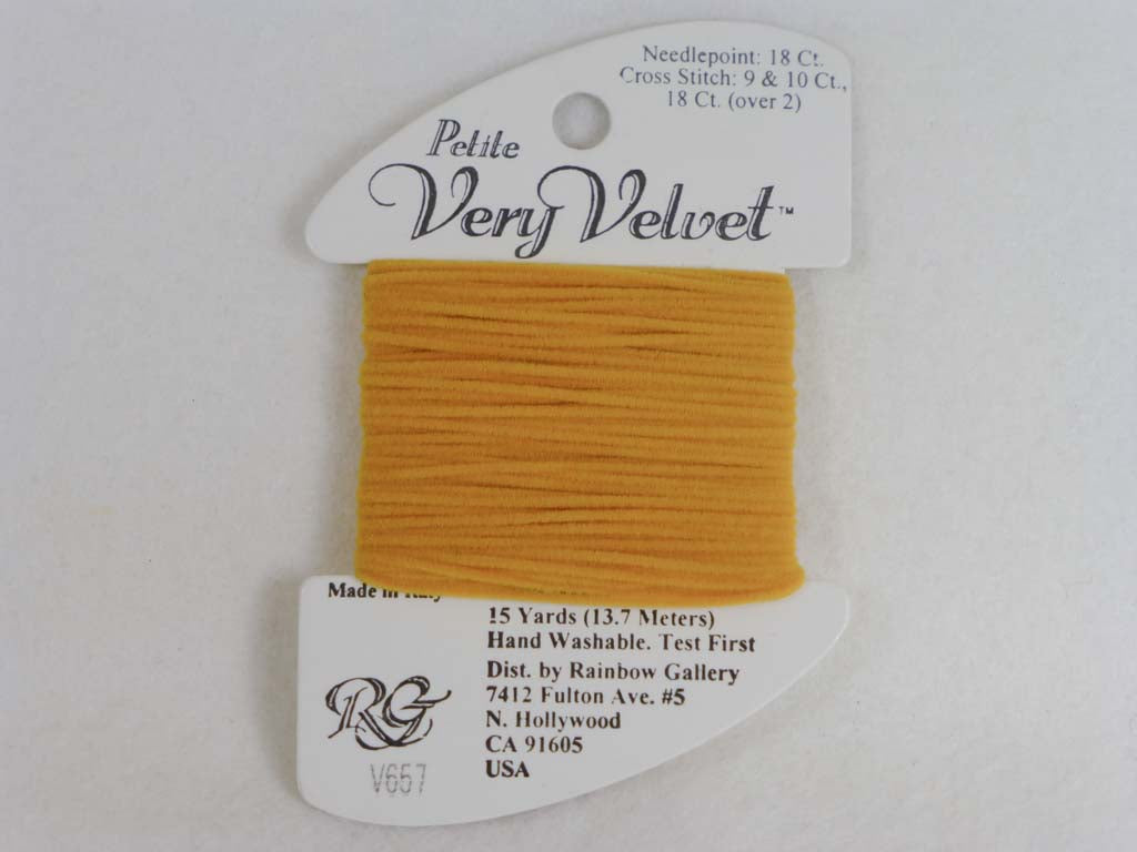 Petite Very Velvet V657 Gold by Rainbow Gallery From Beehive Needle Arts