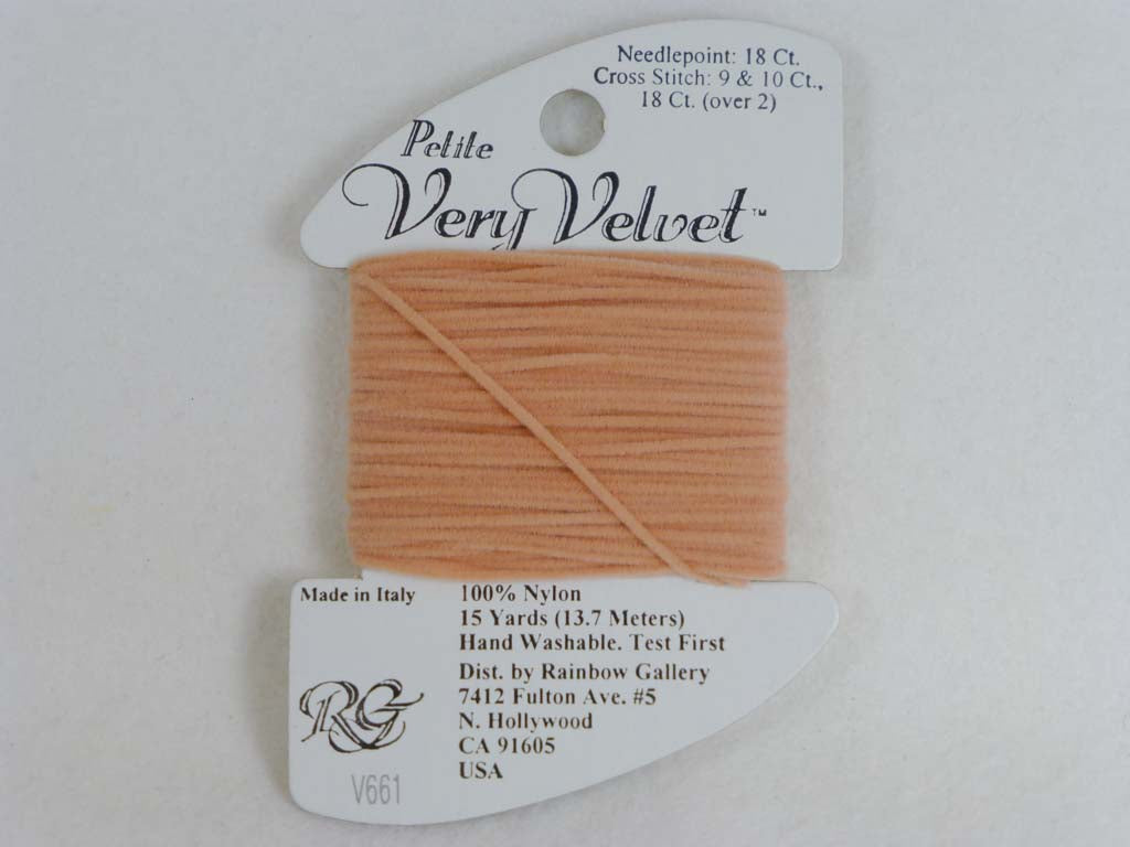 Petite Very Velvet V661 Peach Flesh by Rainbow Gallery From Beehive Needle Arts