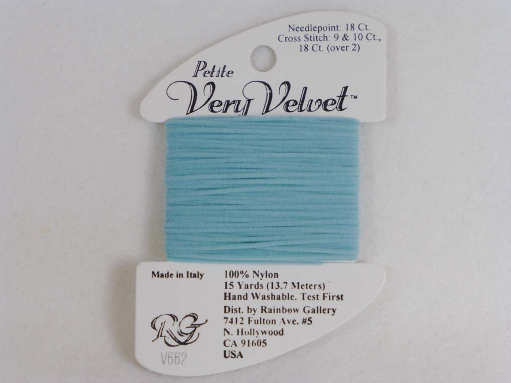 Petite Very Velvet V662 Green Aqua by Rainbow Gallery From Beehive Needle Arts