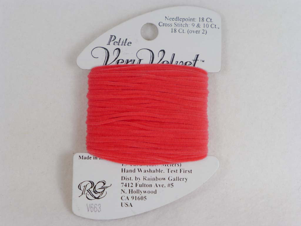 Petite Very Velvet V663 Coral by Rainbow Gallery From Beehive Needle Arts