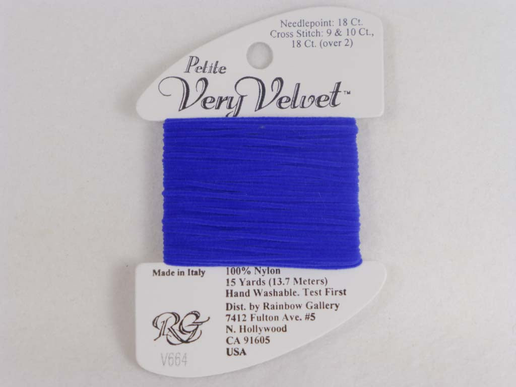 Petite Very Velvet V664 Indigo Blue by Rainbow Gallery From Beehive Needle Arts