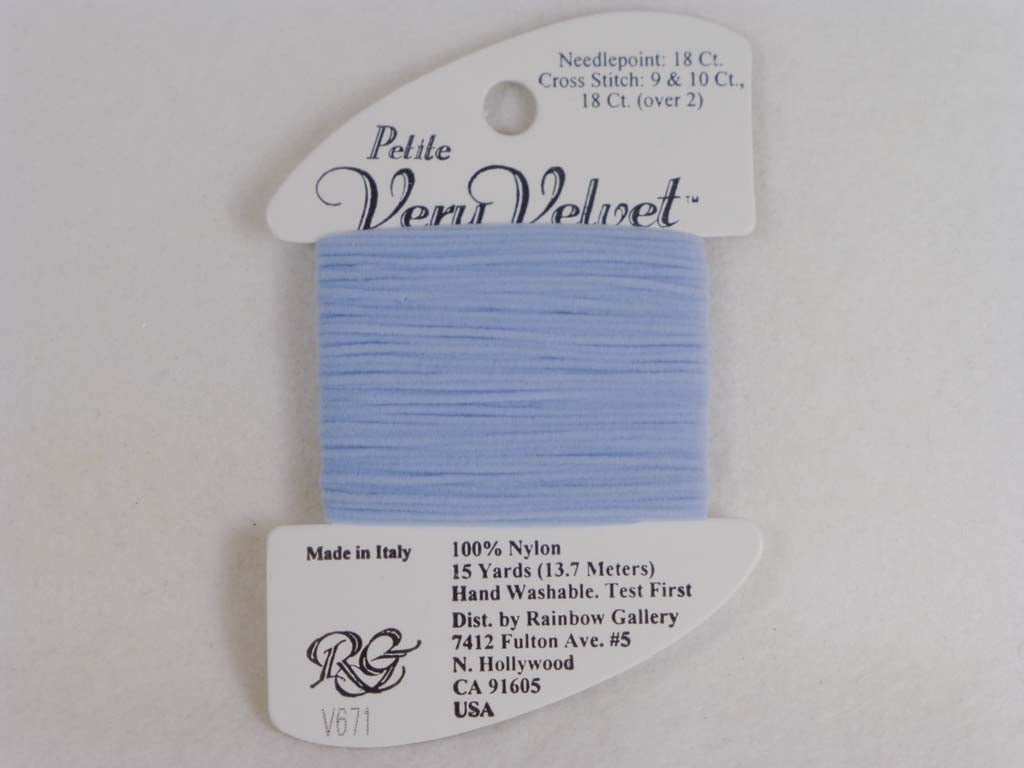 Petite Very Velvet V671 Powder Blue by Rainbow Gallery From Beehive Needle Arts