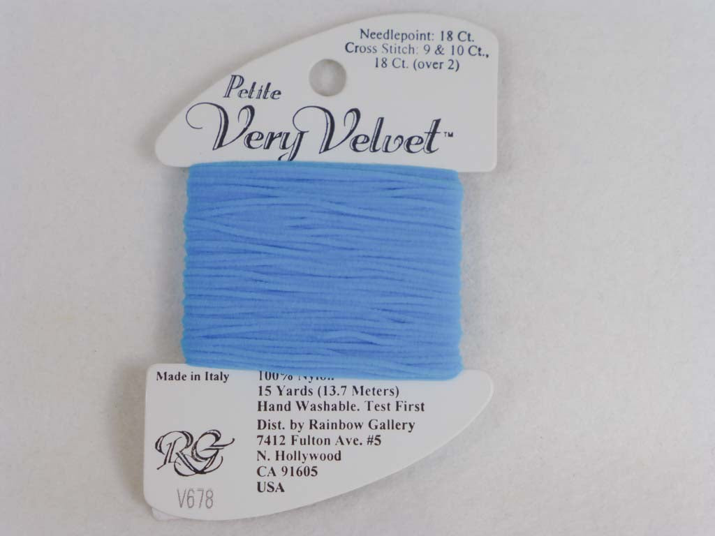 Petite Very Velvet V678 Turquoise by Rainbow Gallery From Beehive Needle Arts