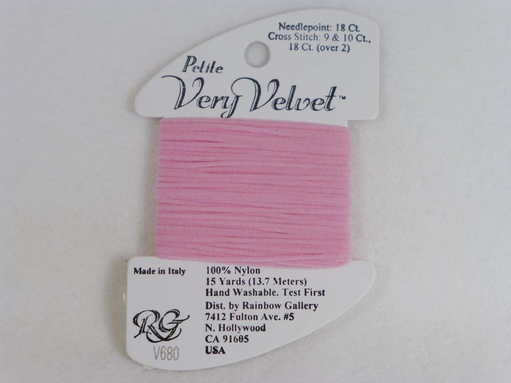 Petite Very Velvet V680 Bubble Gum by Rainbow Gallery From Beehive Needle Arts