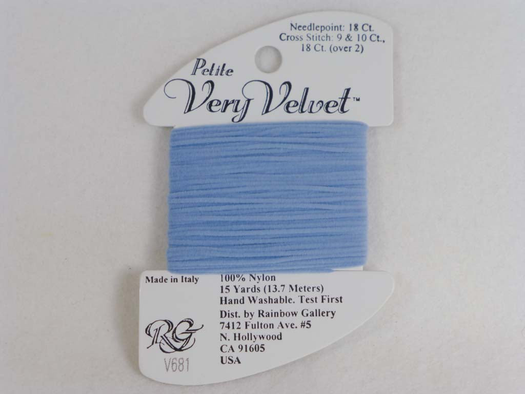 Petite Very Velvet V681 Sky Blue by Rainbow Gallery From Beehive Needle Arts
