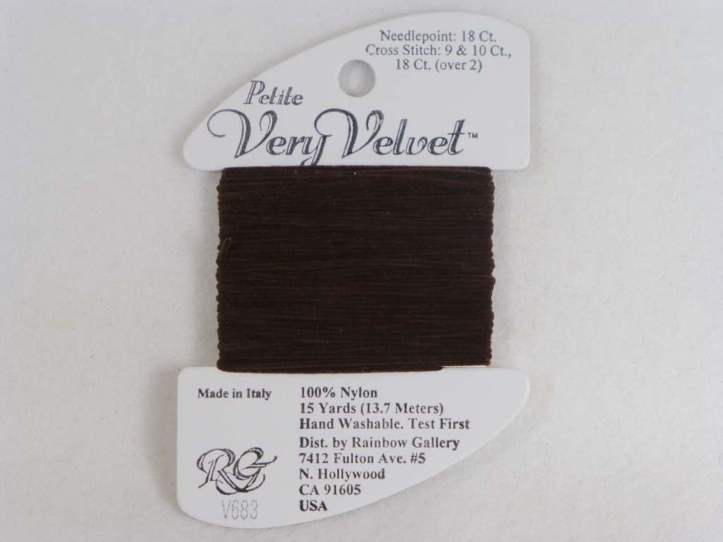 Petite Very Velvet V683 Dark Chocolate by Rainbow Gallery From Beehive Needle Arts