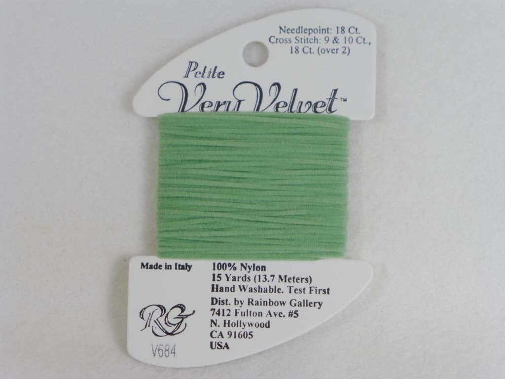 Petite Very Velvet V684 Pistachio by Rainbow Gallery From Beehive Needle Arts